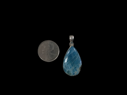 Shattuckite pendant, teardrop