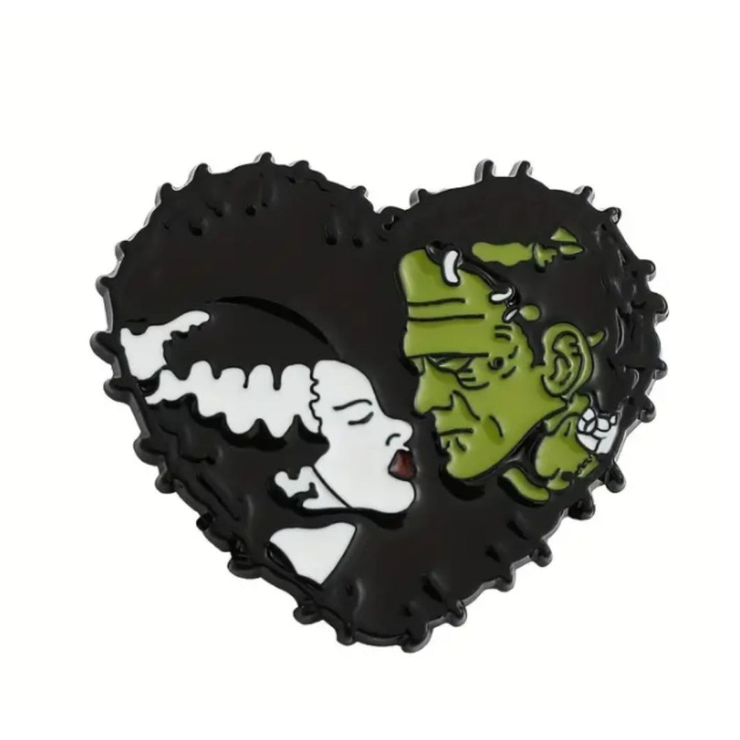 Frankenstein and Bride Pin