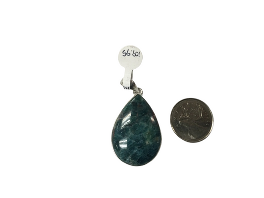Blue apatite pendant
