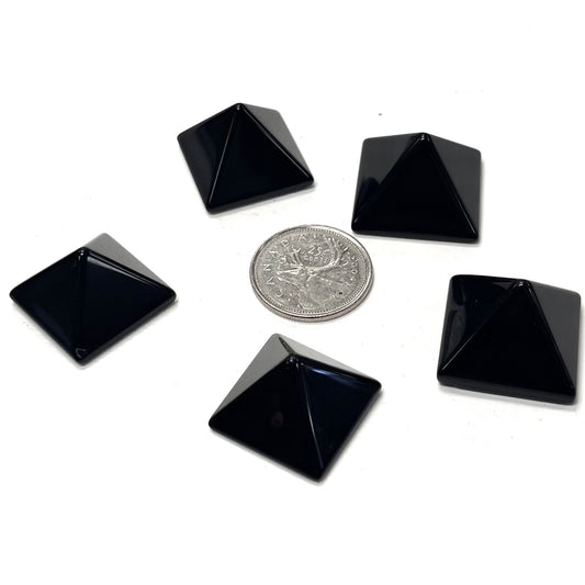 Small Black Obsidian Pyramids