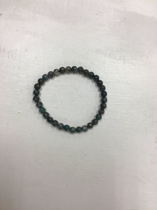 6mm Green Pyrite Bracelet
