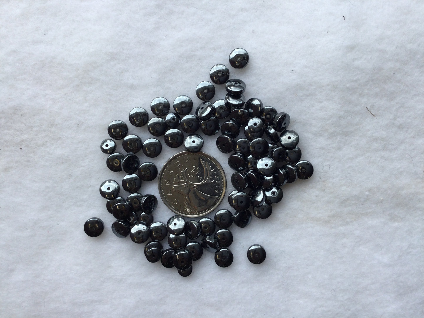 Small Hematite Rondell, 5mm