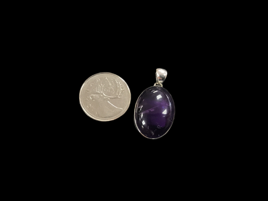 Large Oval Amethyst Pendant