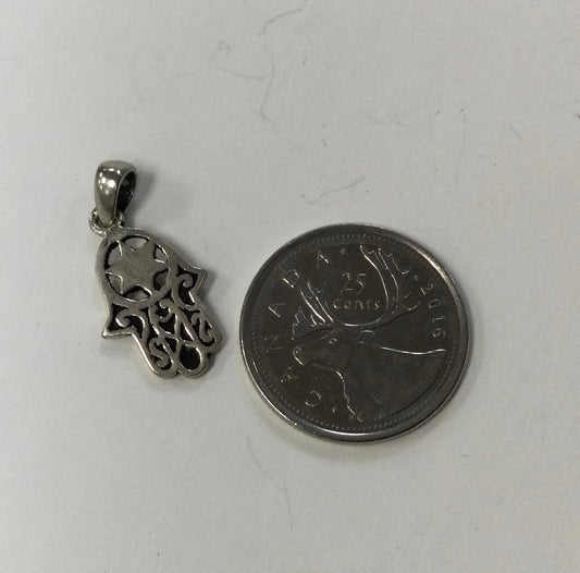 Silver Hamsa Star Pendant