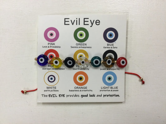 Evil Eye Glass Bracelet, Chakras.