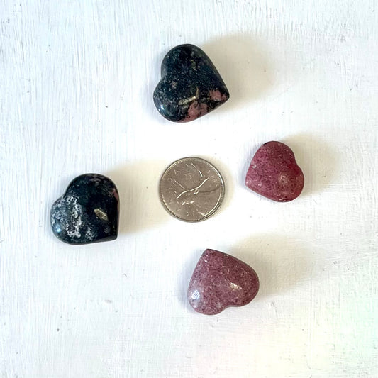 Rhodonite Hearts (Madagascar)