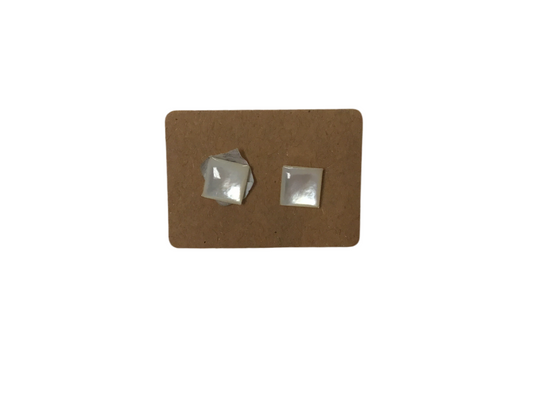 Square Mother of Pearl Studs