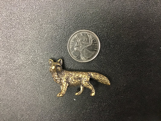 Brass Fox Zen Garden Figurine