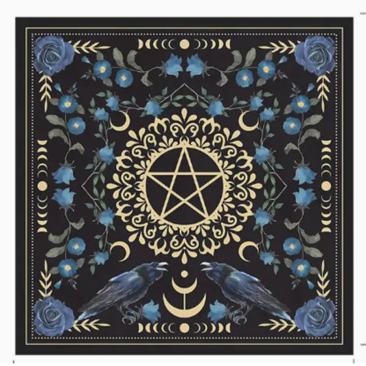 Moon Phase Flower Altar Cloth