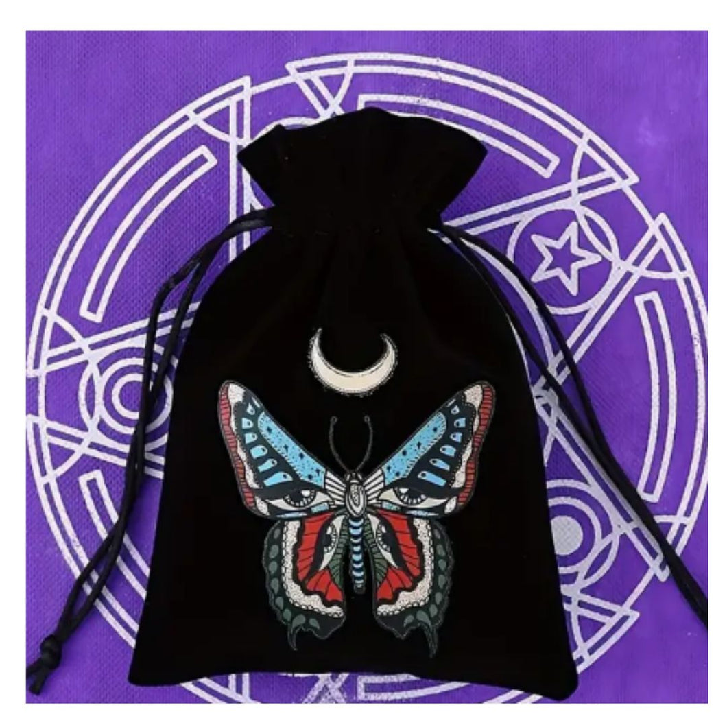 Butterfly/Crescent Moon Magic Divination Storage Bag