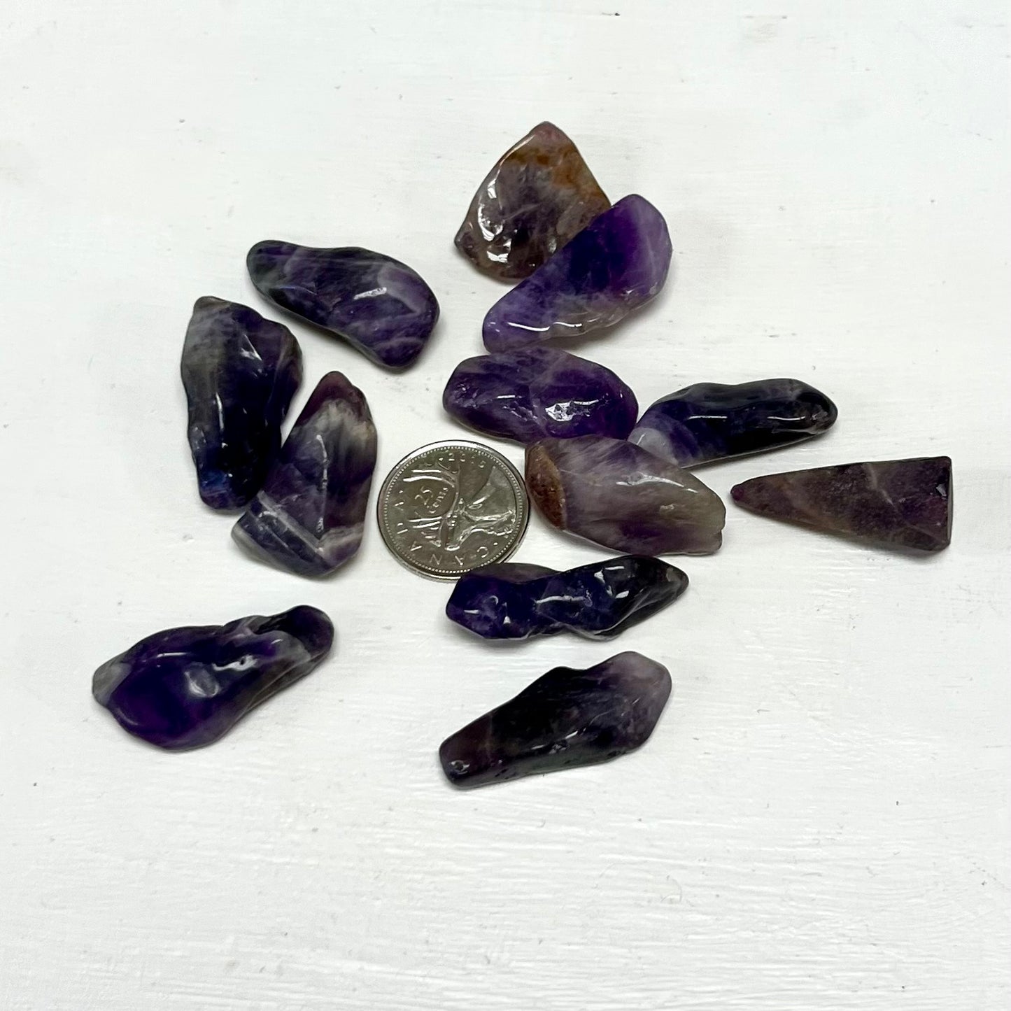 Semi-Tumbled Chevron Amethyst