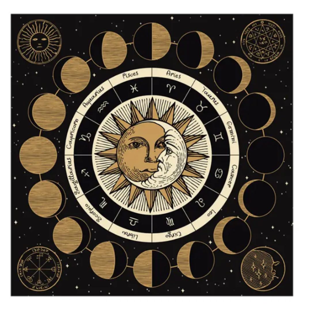 Moon Phases/Sun and Moon Altar Cloth
