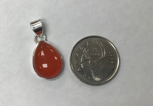 Medium Teardrop Carnelian Pendant