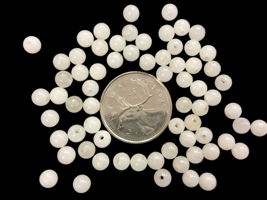 4mm snow quartz beads