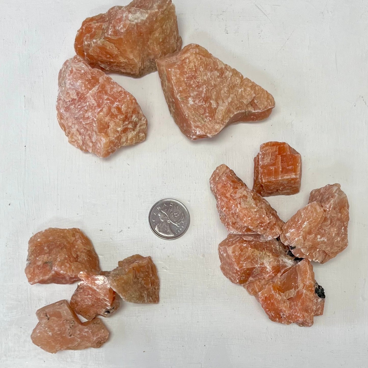 Rough Orchid / Orange Calcite (Otter Lake, Que.)