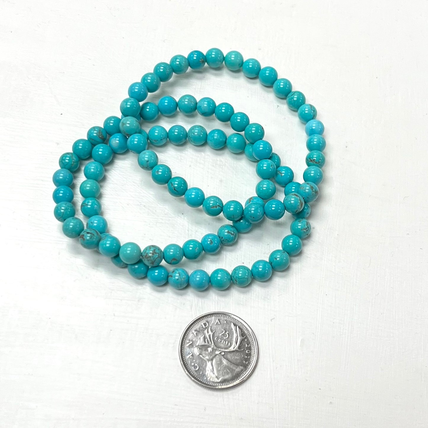 Mongolian Turquoise Bracelets 6mm-8mm