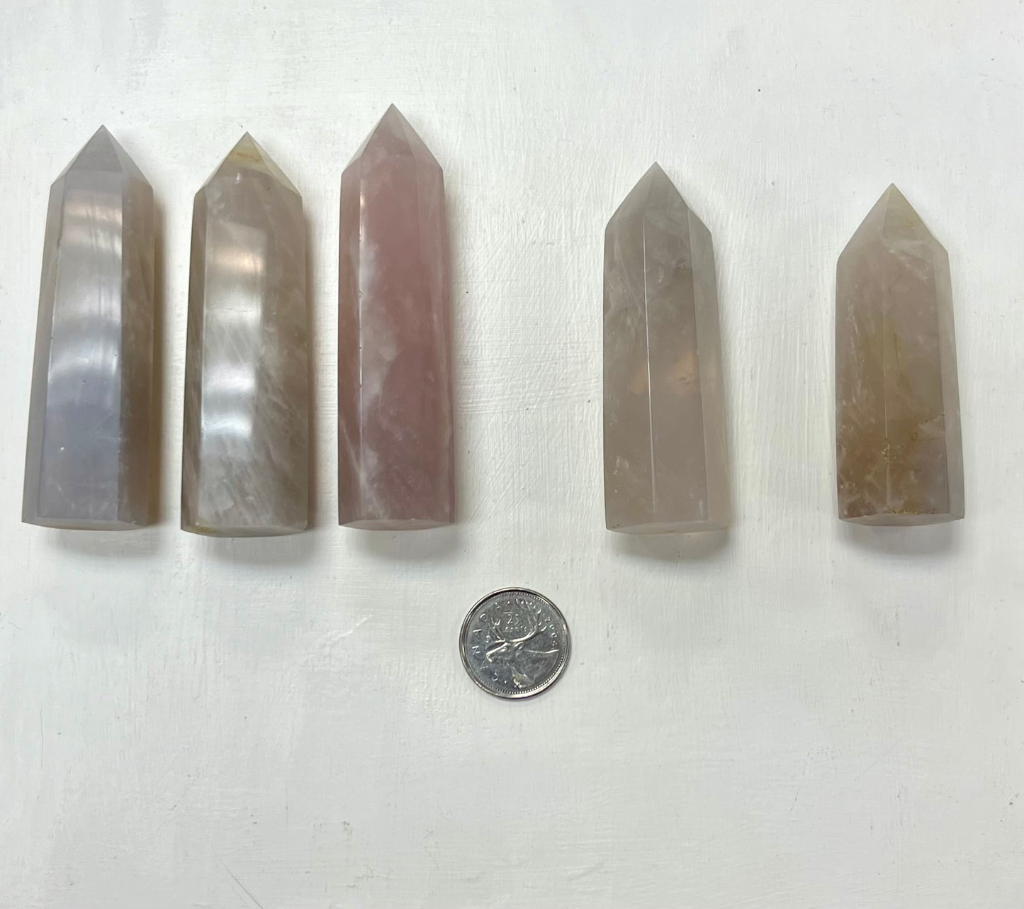 Blue Rose Quartz Points