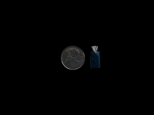 Blue Apatite Pendant, rectangle