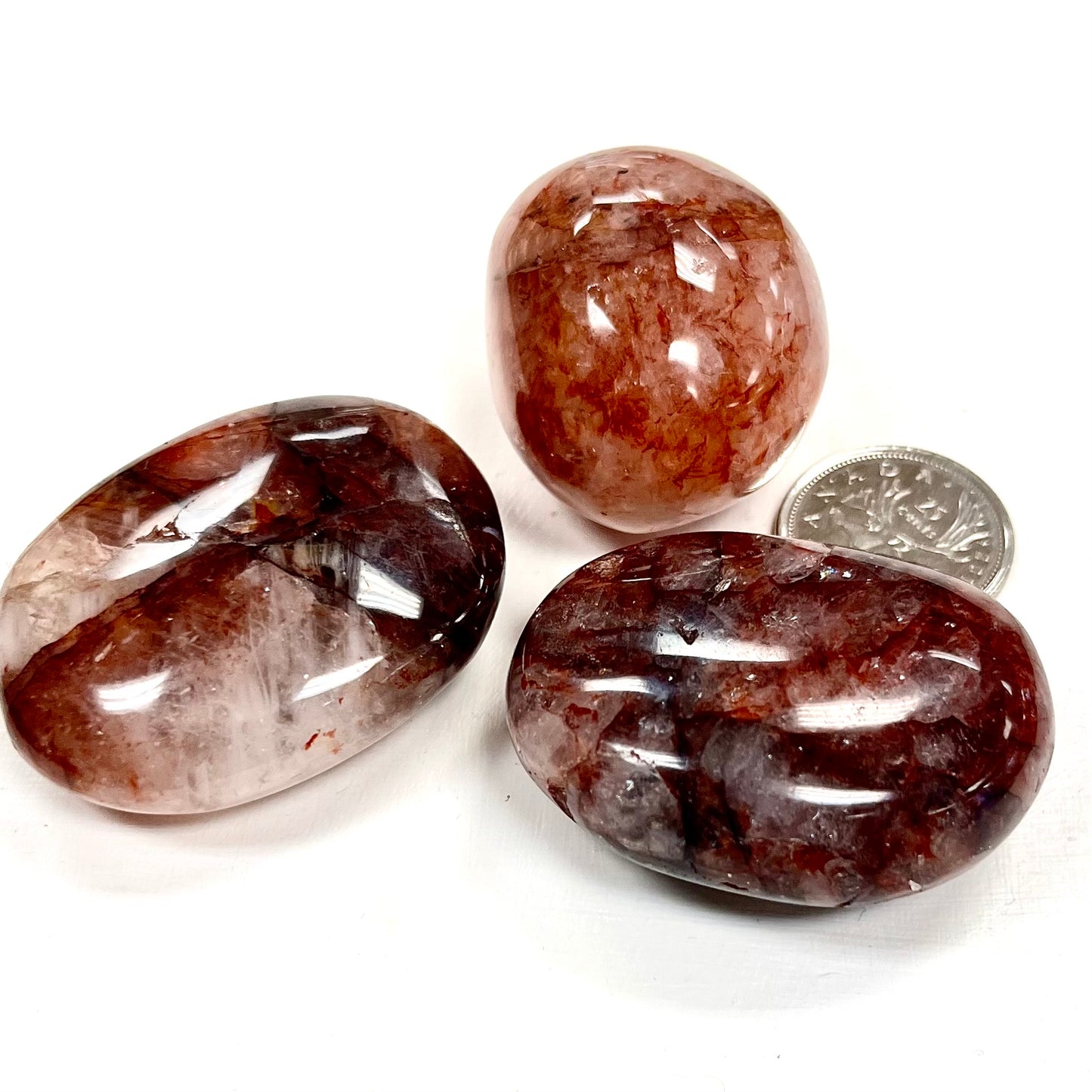 Red Fire Quartz (Red Hematoid) Palm Stones/ Large Tumbled