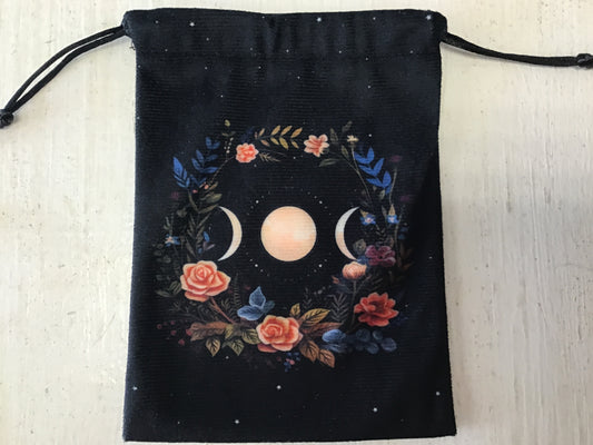 Moon phase and flower deck bag