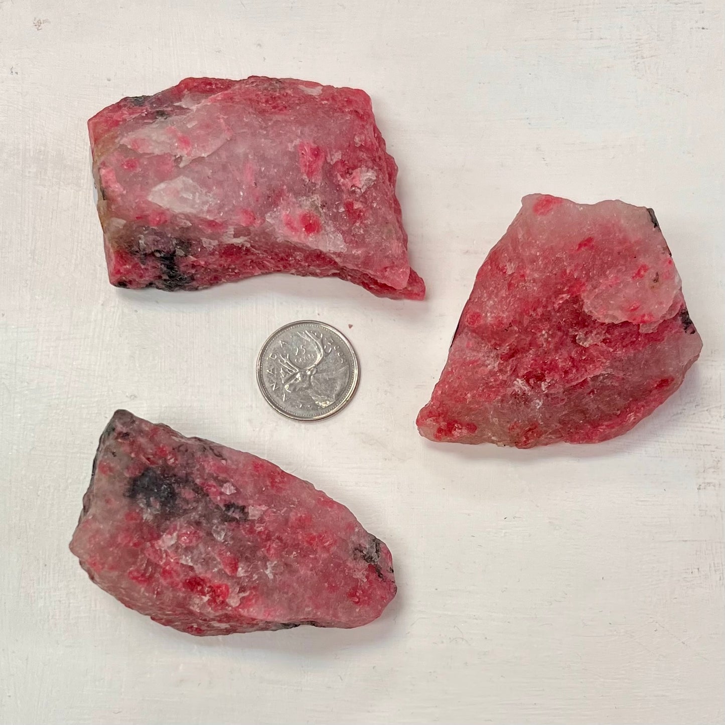 Rough Rhodonite w/ Quartz