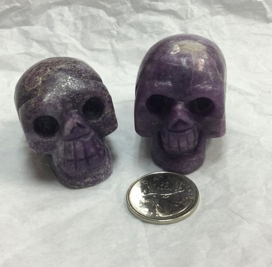 Lepidolite Skull