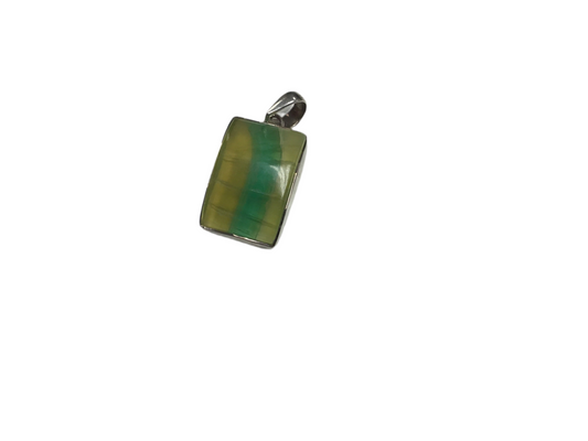 Square fluorite pendant