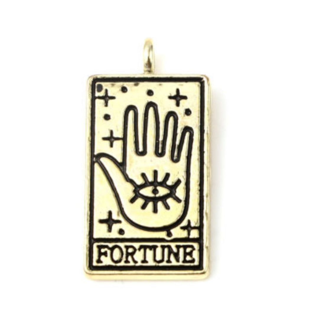 Gold Plated Zinc Fortune Tarot Charm