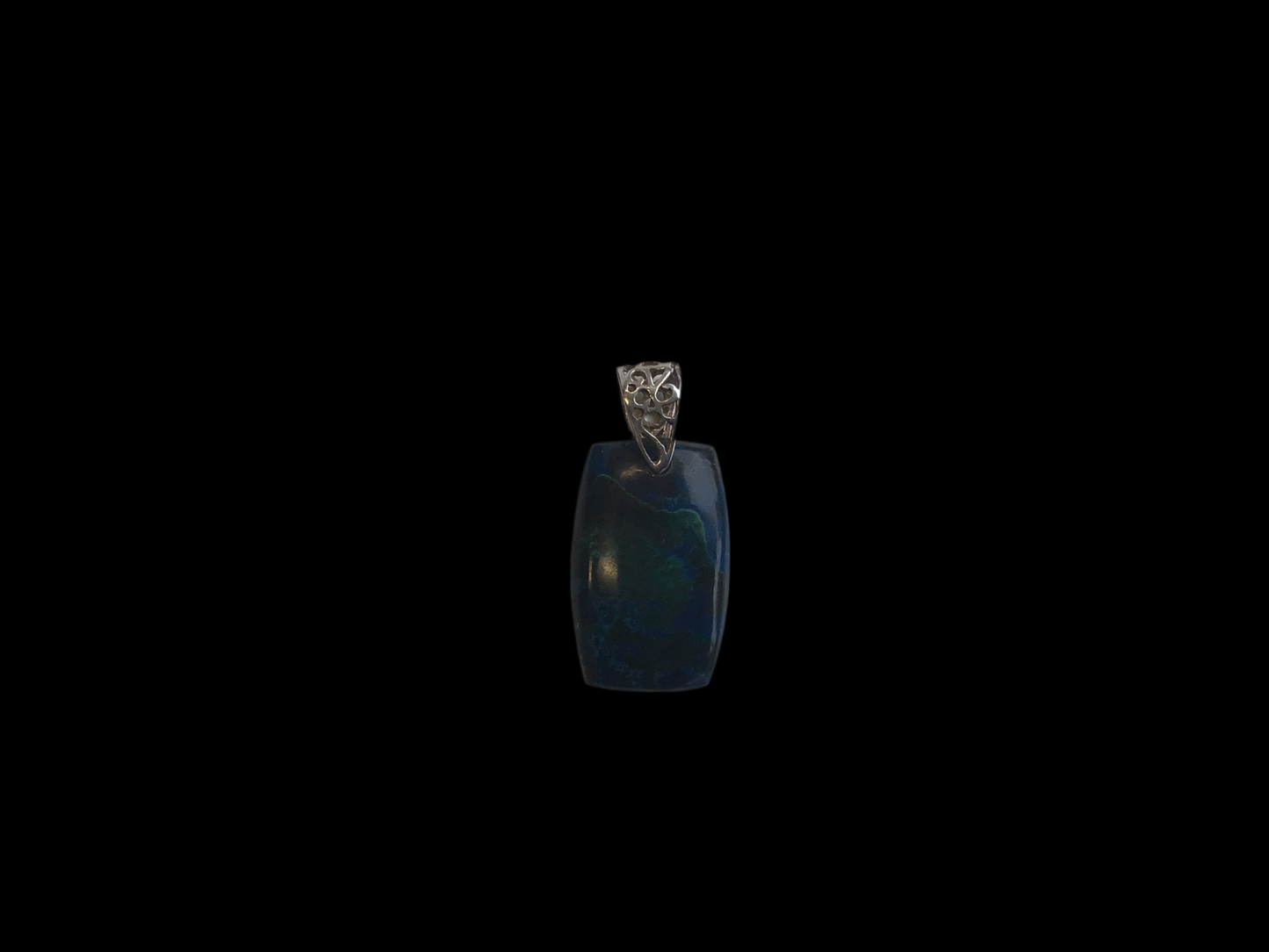 Shattuckite pendant, rectangle