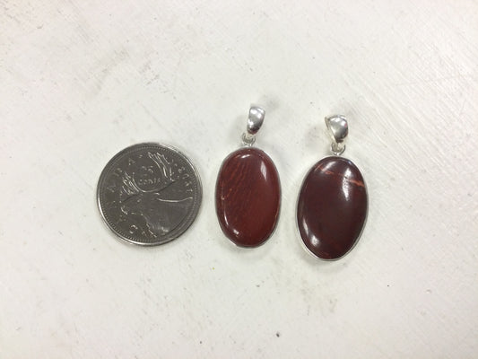 Large Oval Red Jasper Pendant