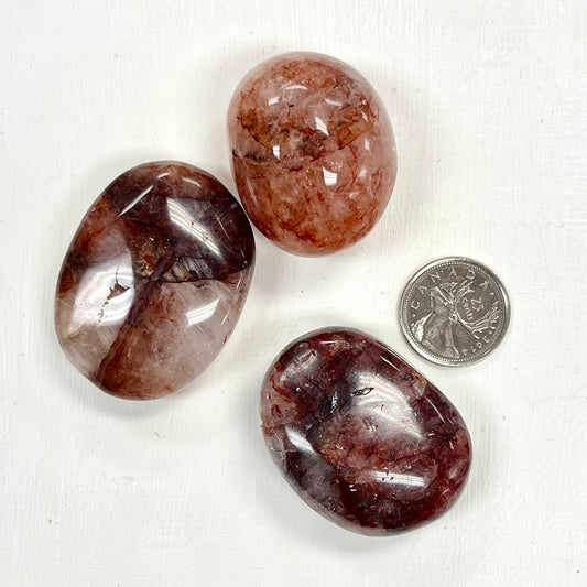 Red Fire Quartz (Red Hematoid) Palm Stones/ Large Tumbled