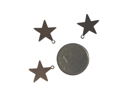 Tiny Natural Brass Stars