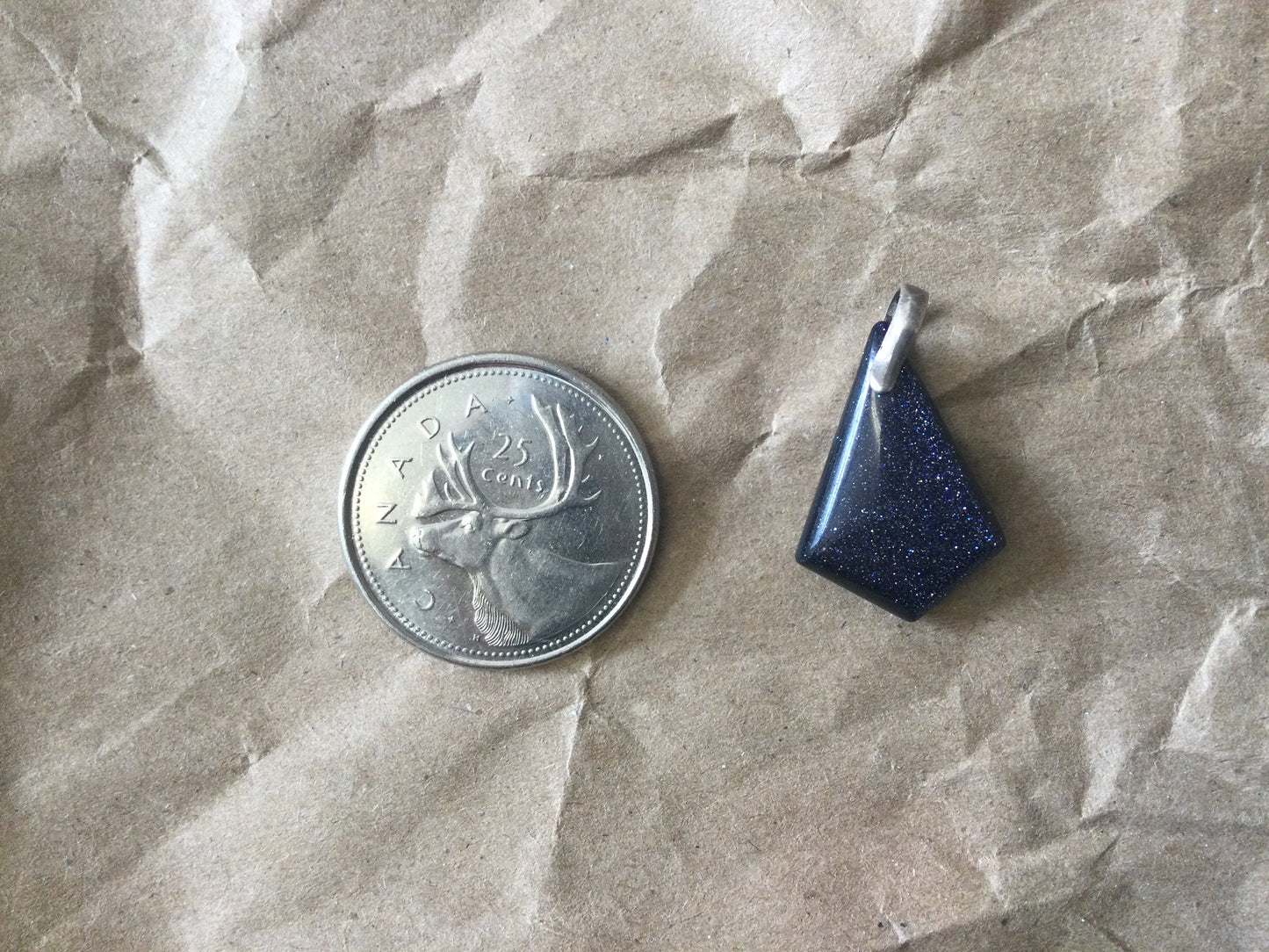 Goldstone Pendant - Diamond Shape