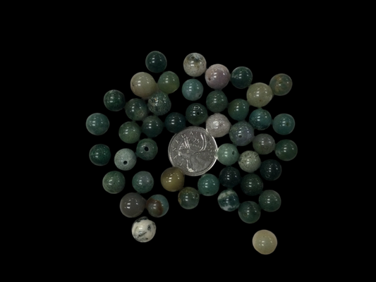 10mm Moss Agate Beads