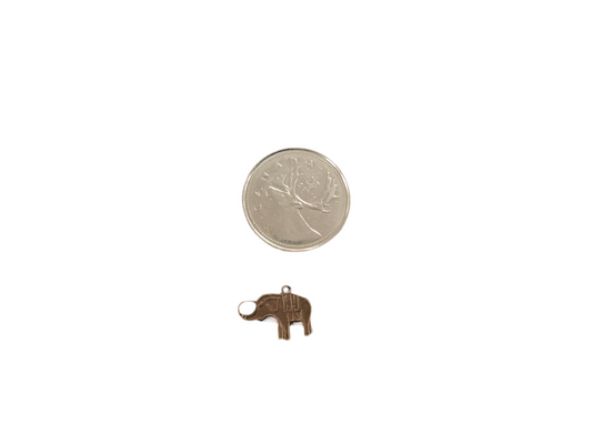Brass Elephant Charm