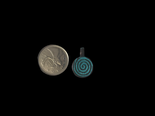 Copper Plated Patina Spiral Pendant