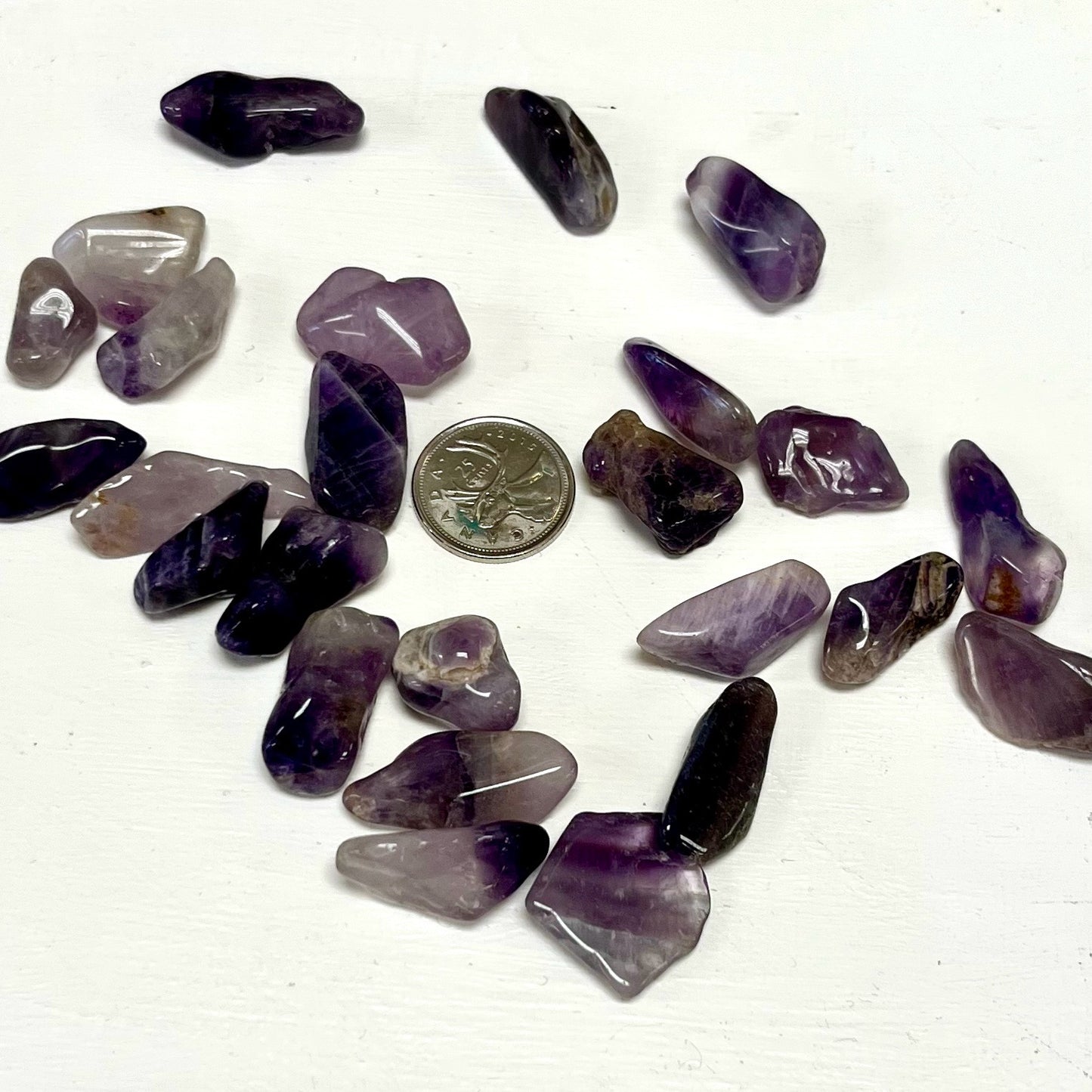 Semi-Tumbled Chevron Amethyst