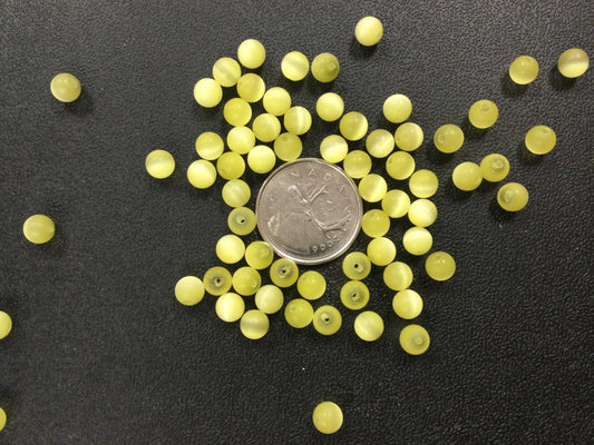 6mm Matte Lemon Cats Eye