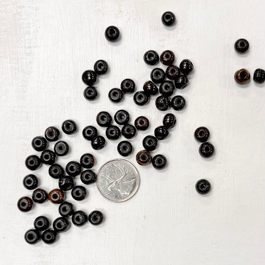 Mixed Dark Wood Beads 8mm