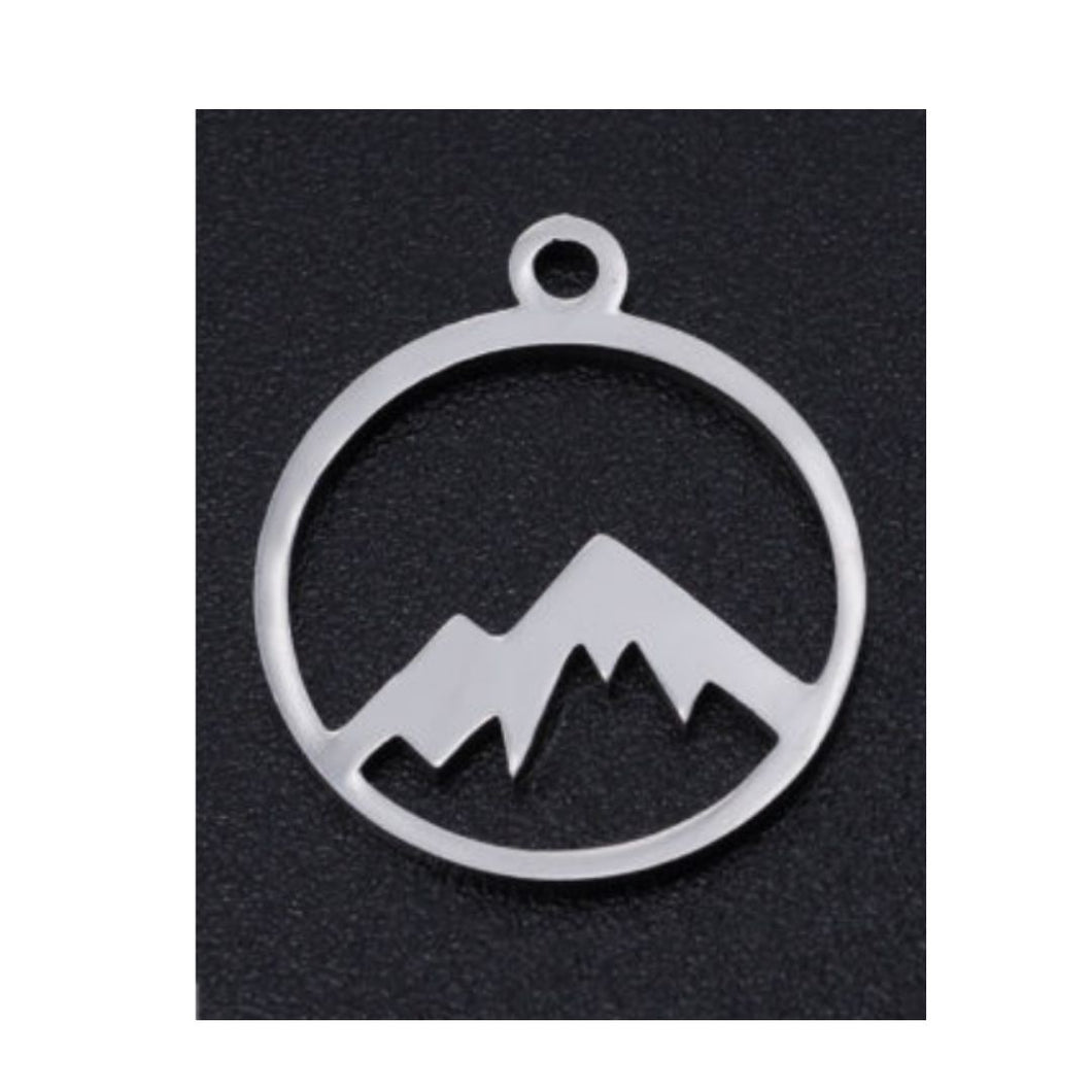 Mountain Charm, Stainless Steel