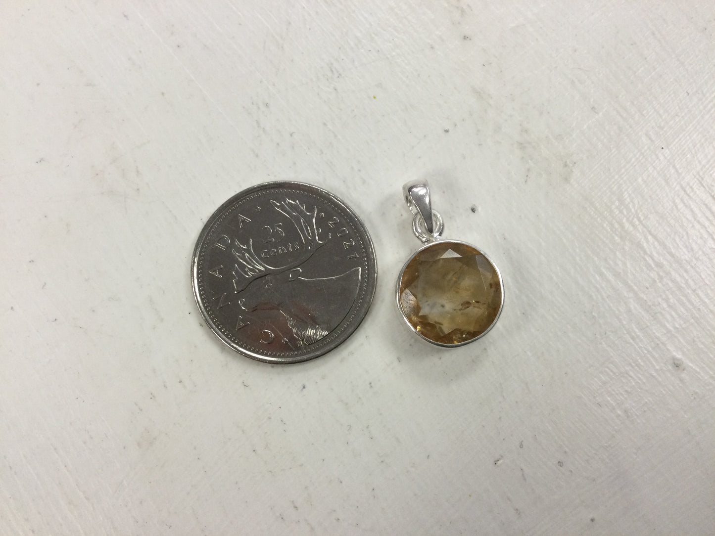 Circle Citrine Pendant