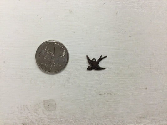 Natural Brass Bird Charm