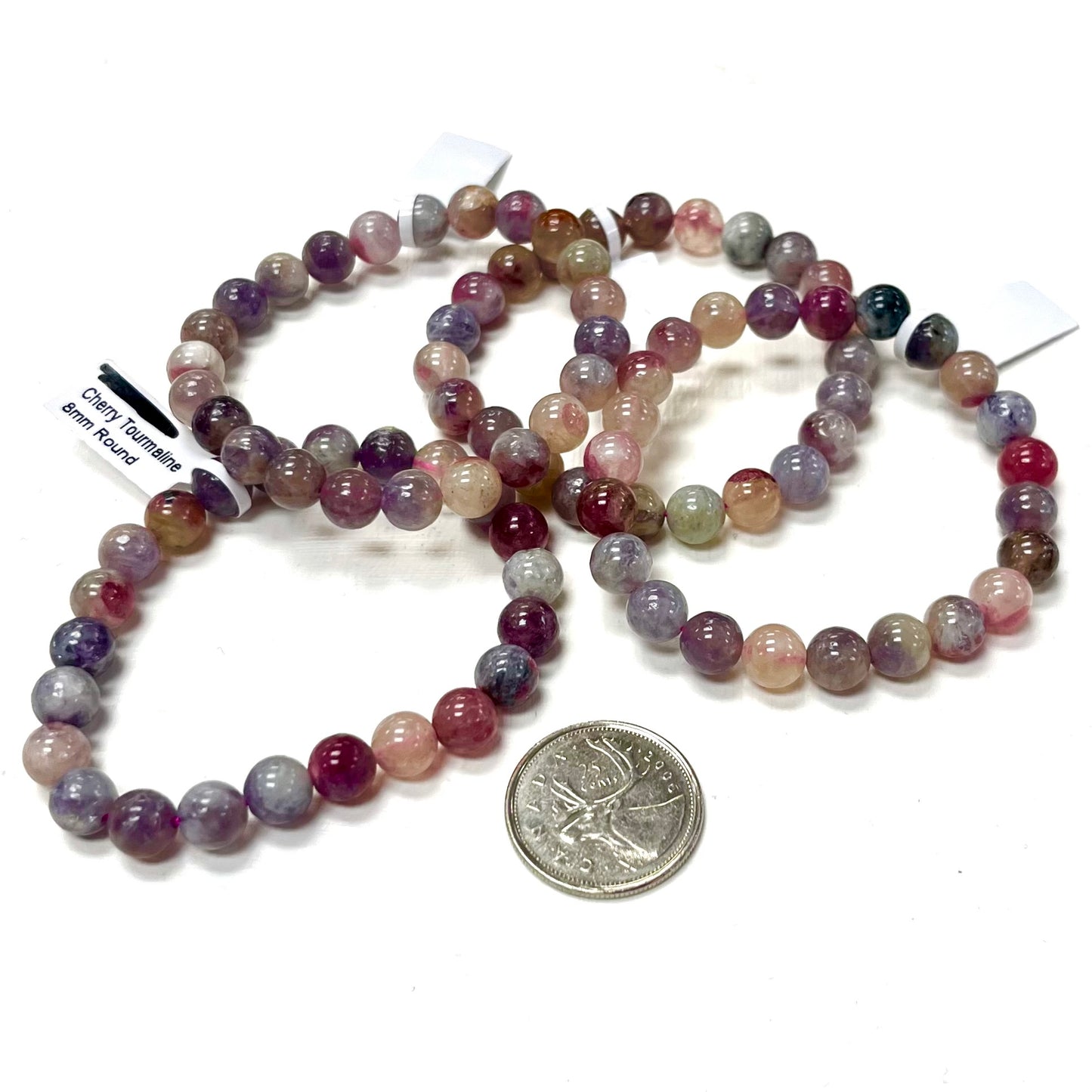 Cherry Tourmaline Bracelet 8MM