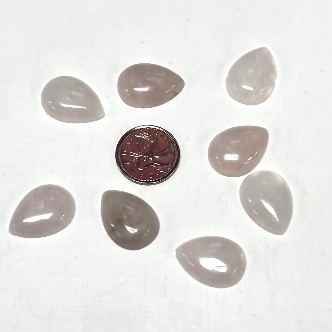 Rose Quartz Teardrop Cabochon - Small