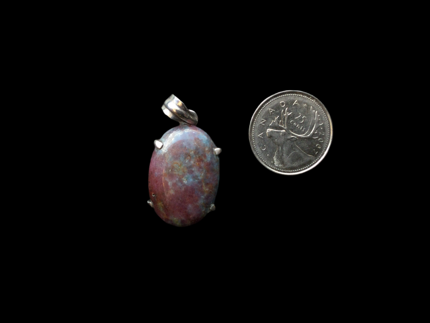 Ruby / Kyanite Pendant in Silver