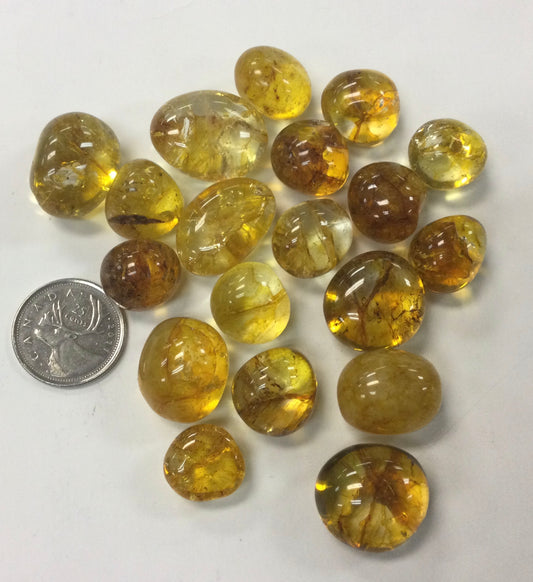 Enhanced Citrine Tumbled