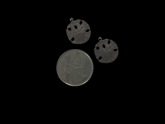 Natural Brass Sand Dollar Charm