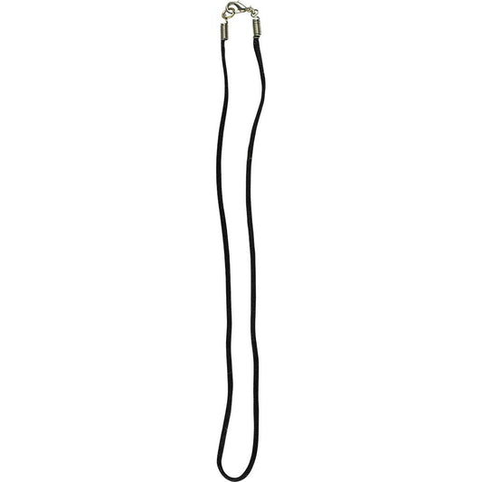 Black 18" Cotton Cord with Clasp