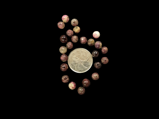 6-8mm Garnet/Rubelite Bead