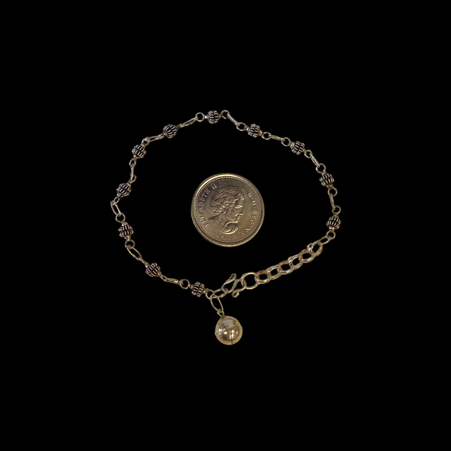 Silver Anklet with Harmony Ball Adornment